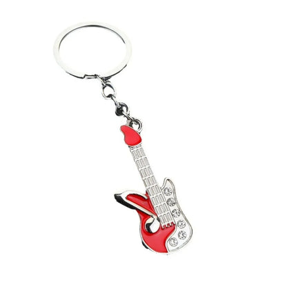 Enthusiast Creative Music Mini Metal Cute Keychain Guitar Pendant Key Ring Accessories Personalized Keyring Lover Small Gift