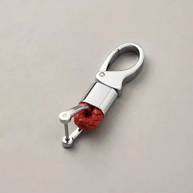 Custom Logo Name Fashionable Woven Rope Keychain Personalized Horseshoe Buckle Car Keyring Women Men Key Ring Chain Gift