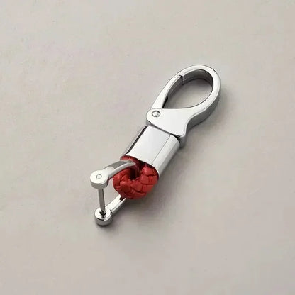 Custom Logo Name Fashionable Woven Rope Keychain Personalized Horseshoe Buckle Car Keyring Women Men Key Ring Chain Gift