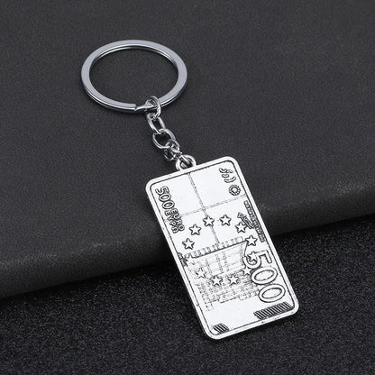 Metal Euro Style Luck Wealth Keychain Originality Pendant Personalization Keyring Car Moto Backpack Key Chain Ring Gift