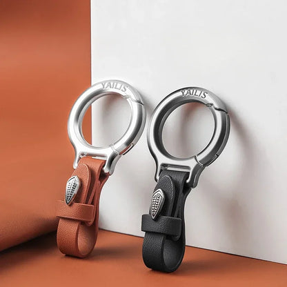 New Simplicity Car Moto Keychain Multifunctional Buckle Big Ring Belt Man Keyring Supplies Anti Loss Accessories Hook Gift