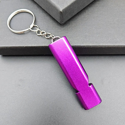 Portable EDC Whistle Emergency Survival Keychain Dual Frequency Survival Keyring Outdoor Camping Hiking Key Chain Ring Gift