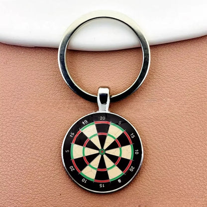 Creative Fashion Dart Target Keychain Retro Time Gemstone Keyring Metal Pendant Car Moto Key Chain Ring Gift