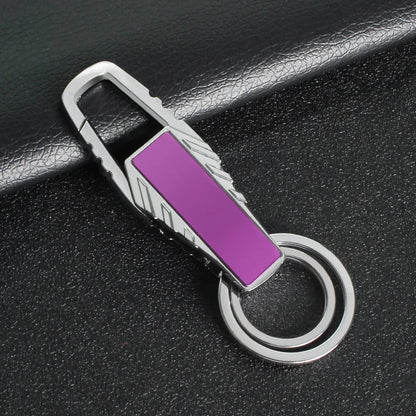 Creative Personalized Keychain Custom Logo Name Metal Waist Hanging Keyring Laser Inscription Men Women Key Chain Ring Gift