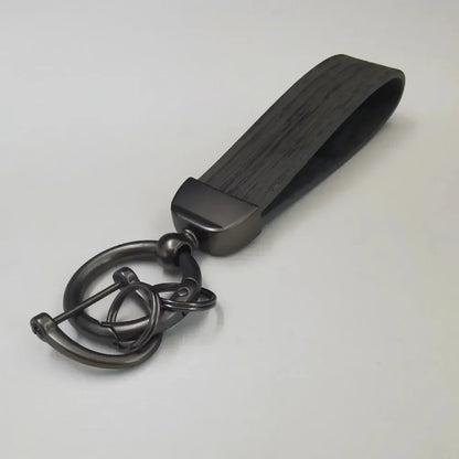 Custom Logo Name Tree Wood Grain Texture Car Moto Keychain Simple and Fashionable Keyring Key Chain Ring Bag Metal Pendant Gift