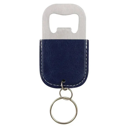 Individualization Metal Custom Logo Name Keychain Bottle Opener Leather Originality Keyring Car Key Chain Ring Laser Gift