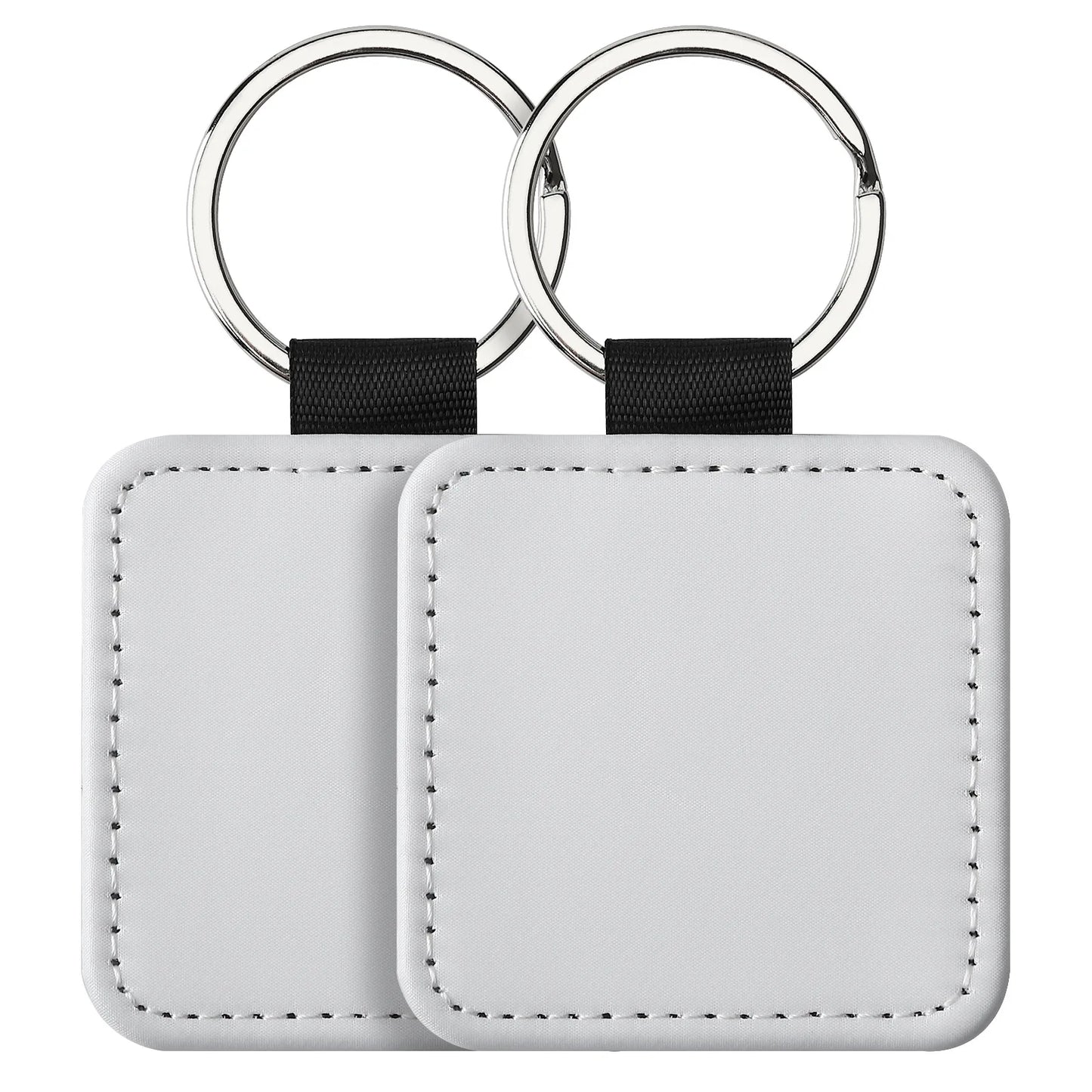 Custom Name Logo Metal White Style Neoprene  Keychain Pendant Moto Car Keyring Print Text Cartoon Key Ring Chain Gift