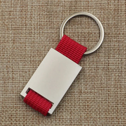 Metal Leather Custom Logo Keyring Spot Keychain Hardware Accessorie Buckle Car Key Pendant Fashionable Wholesale Gift
