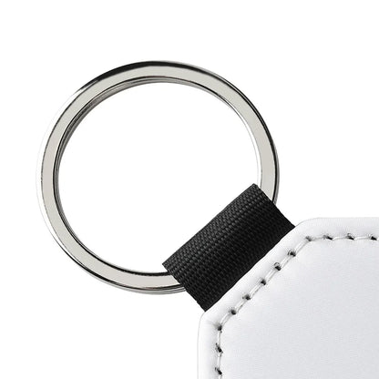 Custom Name Logo Metal White Style Neoprene  Keychain Pendant Moto Car Keyring Print Text Cartoon Key Ring Chain Gift