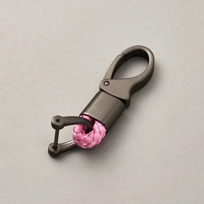 Custom Logo Name Fashionable Woven Rope Keychain Personalized Horseshoe Buckle Car Keyring Women Men Key Ring Chain Gift