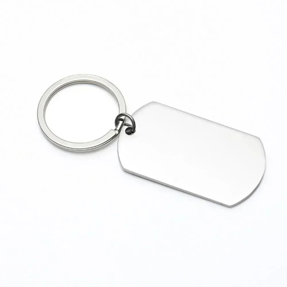Wholesale 25PCS Customized LOGO Name Keychain Laser Carving Pendant Motorcycle Car Keyring Key Ring Chain Gift