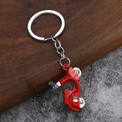 Electric Vehicle Creative Keychain Small Metal Moto Personalized Keyring Electric Motorcycle Car Key Chain Ring Gift