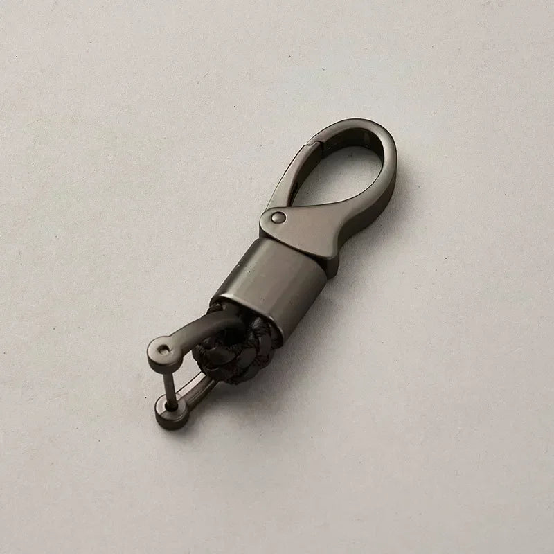 Custom Logo Name Fashionable Woven Rope Keychain Personalized Horseshoe Buckle Car Keyring Women Men Key Ring Chain Gift