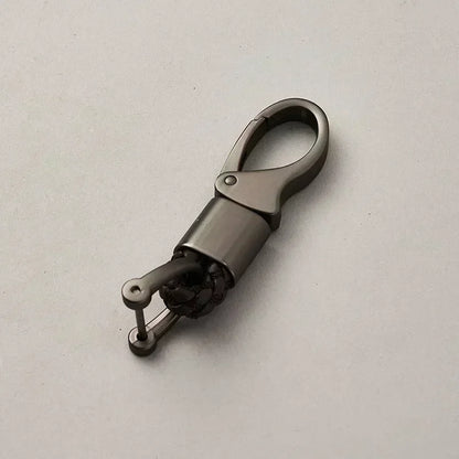 Custom Logo Name Fashionable Woven Rope Keychain Personalized Horseshoe Buckle Car Keyring Women Men Key Ring Chain Gift