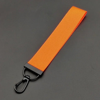 Custom Logo Text Name Creative Keychain for Men and Women Pure Fabric Key Chain Bag Pendant Streamer Personalize Keyring Gift