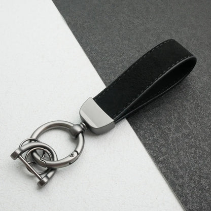 Personality Luxury Fur Leather Keychain Pendant Custom Laser Carving Logo Name Keyring Car Moto Metal Key Ring Chain Gift