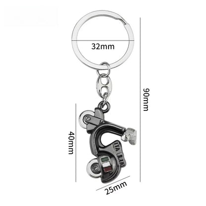 Motorcycle Hobby Keychain Metal Locomotive Moto 3D Simulation Keyring Punk Rock Key Ring Chain Originality Pendant Backpack Gift