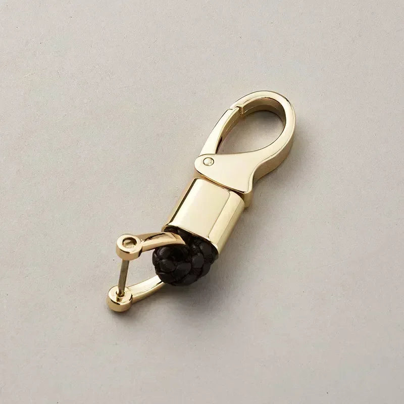 Custom Logo Name Fashionable Woven Rope Keychain Personalized Horseshoe Buckle Car Keyring Women Men Key Ring Chain Gift
