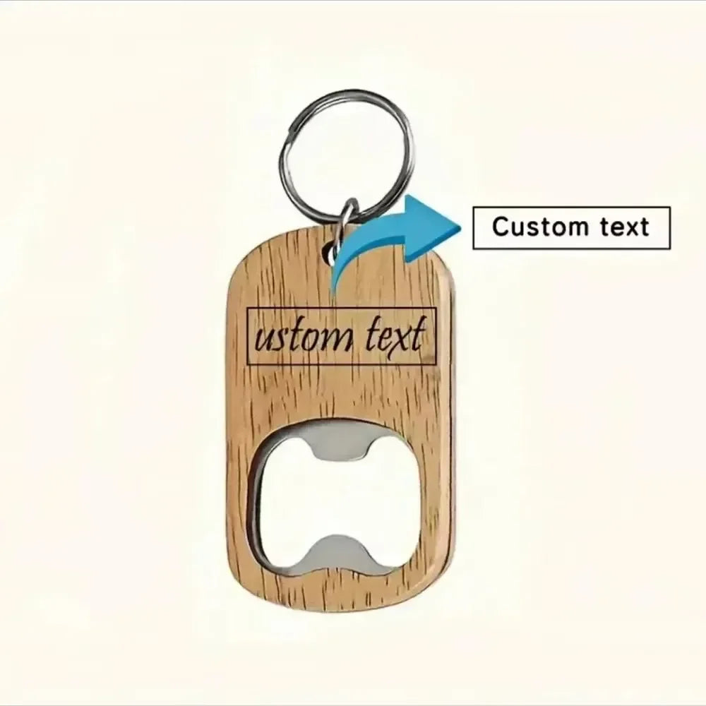 Wholesale 25PCS Customized LOGO Name Keychain Laser Carving Pendant Motorcycle Car Keyring Key Ring Chain Gift
