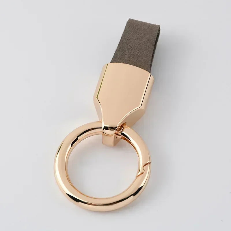 Retro Vintage Personalized Keyring Custom Logo Name Car Key Chain Laser Engrave Nubuck Leather Keychain for Men and Women Gift