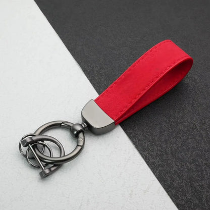 Personality Luxury Fur Leather Keychain Pendant Custom Laser Carving Logo Name Keyring Car Moto Metal Key Ring Chain Gift