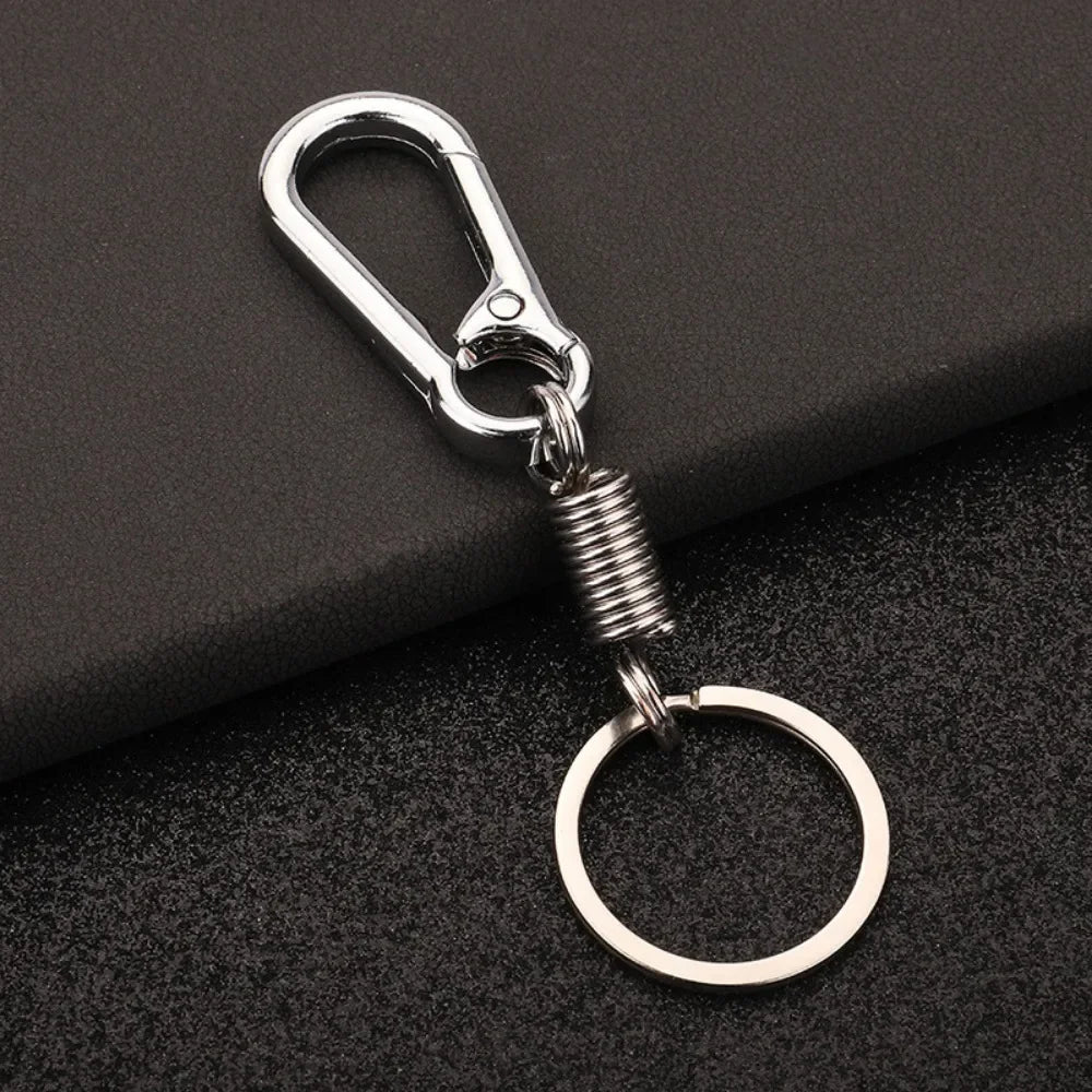 Creative Mechanical Spring Retro Style Metal Cute Keychain Pendant Key Ring Accessories Personalized Keyring Lover Small Gift
