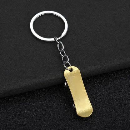 Creative Skateboard Mini Metal Cute Keychain Enthusiast Skate Pendant Key Ring Accessories Personalized Keyring Lover Small Gift