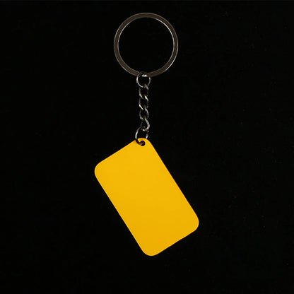 Creative Keychain Custom Logo Name Laser Engraving Metal Pendant Car Moto Key Chain Ring Characters Keyring Gift