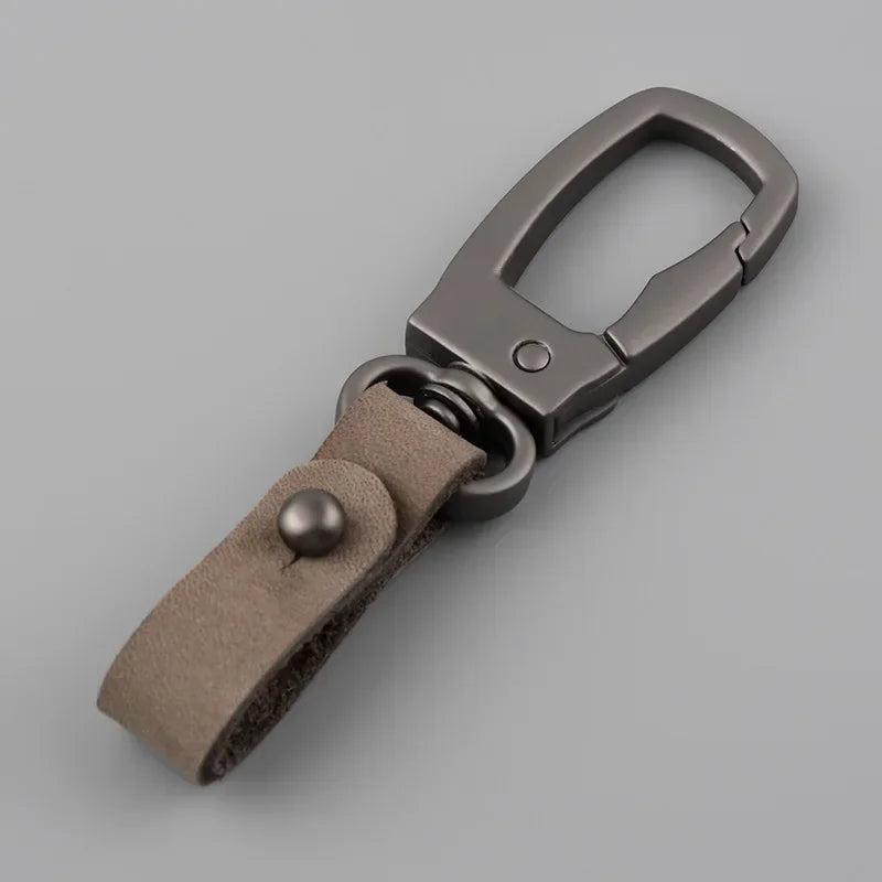 INS Style Luxury Personality New Keychain Cute Accessories Motorcycle Car Keyring Fashion Metal Cowhide Man Key Chain Ring Gift