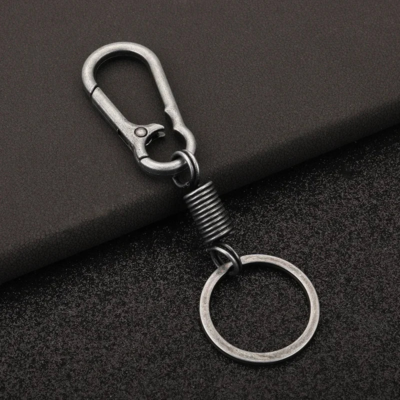 Creative Mechanical Spring Retro Style Metal Cute Keychain Pendant Key Ring Accessories Personalized Keyring Lover Small Gift