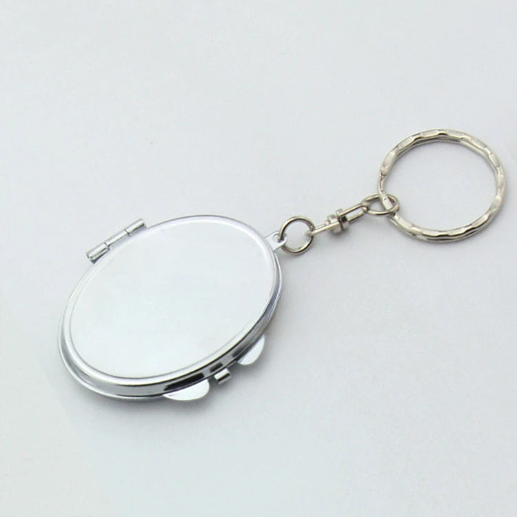 Custom  LOGO Name Metal Stainless Steel Mirror Keychain Love Core Heart Keyring for Woman Pendant Key Ring Chain Gift