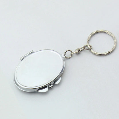Custom  LOGO Name Metal Stainless Steel Mirror Keychain Love Core Heart Keyring for Woman Pendant Key Ring Chain Gift