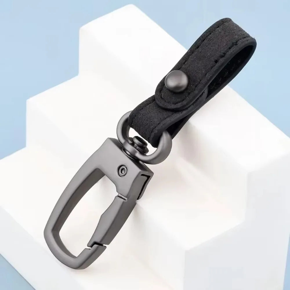 Leather Metal Fashion Keychain Men Ladies Essential Keyring Tri Color Bar Shaped Home Automobile Key Chain Anti Theft Detachable