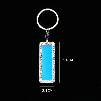 Creative Keychain Custom Logo Name Laser Engraving Metal Pendant Car Moto Key Chain Ring Characters Keyring Gift