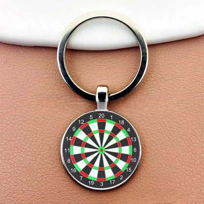 Creative Fashion Dart Target Keychain Retro Time Gemstone Keyring Metal Pendant Car Moto Key Chain Ring Gift