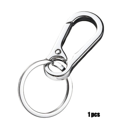 1/4PCS Personalized Leather Splicing Waist Hanging Car Keychain Metal Key Ring Chain Motorcycle Keyring Accessories for Man Gift