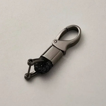Custom Logo Name Fashionable Woven Rope Keychain Personalized Horseshoe Buckle Car Keyring Women Men Key Ring Chain Gift