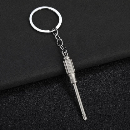 Pretend Play Set Mini Construction Multi Small Tools Metal Keychain Assorted Designs for Creative Play Gift DIY Toy Car Keyring
