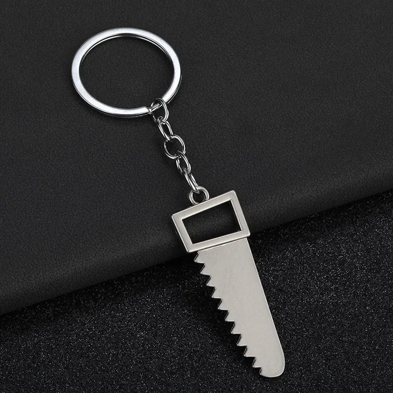 Pretend Play Set Mini Construction Multi Small Tools Metal Keychain Assorted Designs for Creative Play Gift DIY Toy Car Keyring