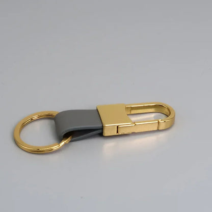 Custom Logo Name Simplicity Matte Finish Metal Leather Keychain with Laser Engraved Keyring Key Ring Chains  Creative for Gif