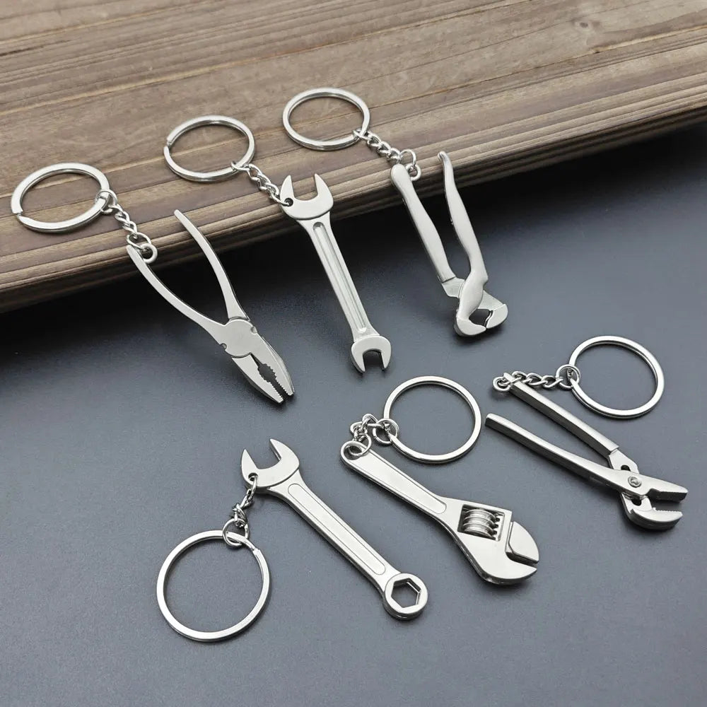 Pretend Play Set DIY Tools Keychain Combination Portable Mini Utility Keyring Multi Outdoor Small Key Chain Ring Wrench Gift