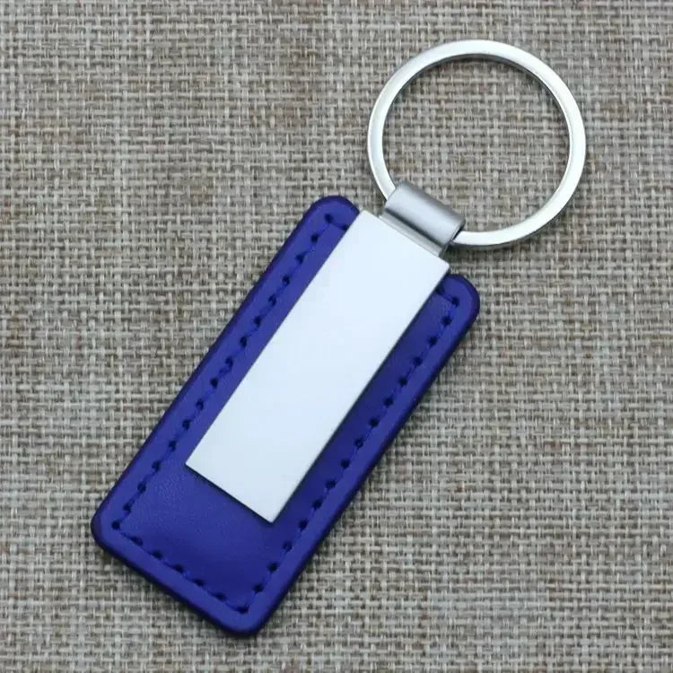 Metal Stainless Steel Leather Car Moto Keychain Men and Women Keyring Custom Laser Engraving Name Logo Key Chain Ring Gift