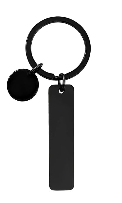 New style Stainless Steel Custom Logo Name Keychain Rectangular Hang Tag Metal Key Ring Advertising Holiday Engraved laser Gift