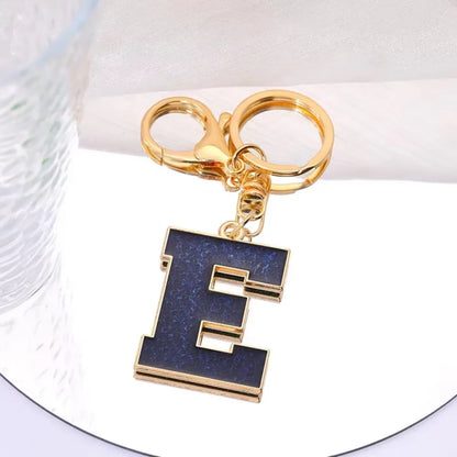 Fashion Bag Pendant Keychain A-Z Initials Keyring for Couples Metal Pendant DIY Gift for Men Women 26 Alphabet Accessories Gift