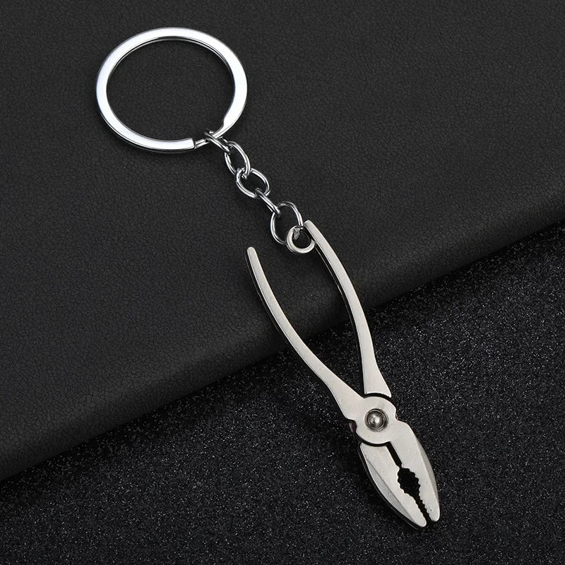 Pretend Play Set Mini Construction Multi Small Tools Metal Keychain Assorted Designs for Creative Play Gift DIY Toy Car Keyring