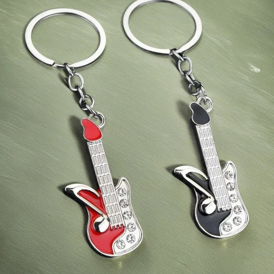 Enthusiast Creative Music Mini Metal Cute Keychain Guitar Pendant Key Ring Accessories Personalized Keyring Lover Small Gift