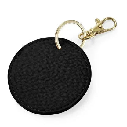 Custom LOGO Name Personalized Round Leather Keychain Clip UV Printing Color Key Ring Chain Carving Pendant Bag Keyring Gift