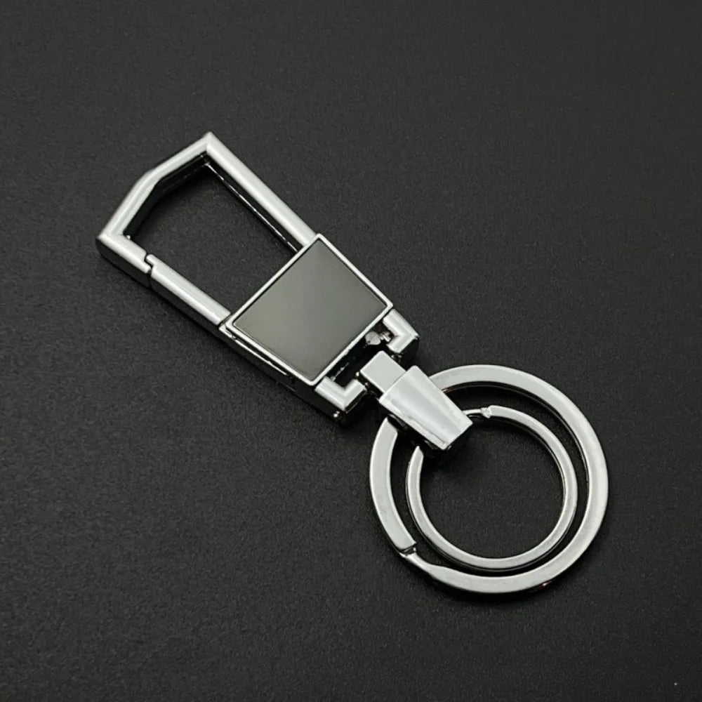 Zinc Allo Keychain Customized LOGO Name Laser Carving Pendant Motorcycle Car Keyring for Men and Women  Key Ring Chain Gift
