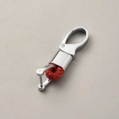 Custom Logo Name Fashionable Woven Rope Keychain Personalized Horseshoe Buckle Car Keyring Women Men Key Ring Chain Gift