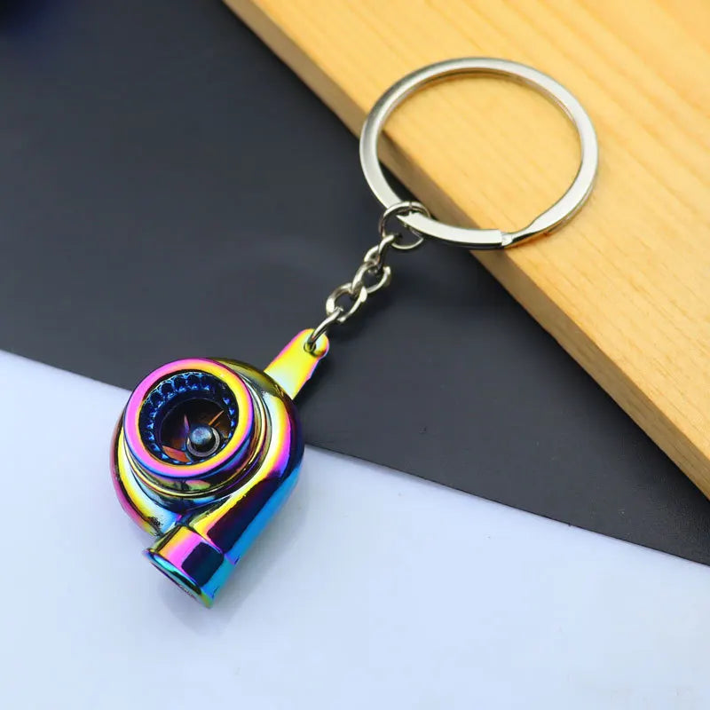 Creative Metal Mini Auto Parts Car Wheel Keychain Auto Enthusiast Keyring Accessories Key Ring Chain for Men Woman Lover Gift